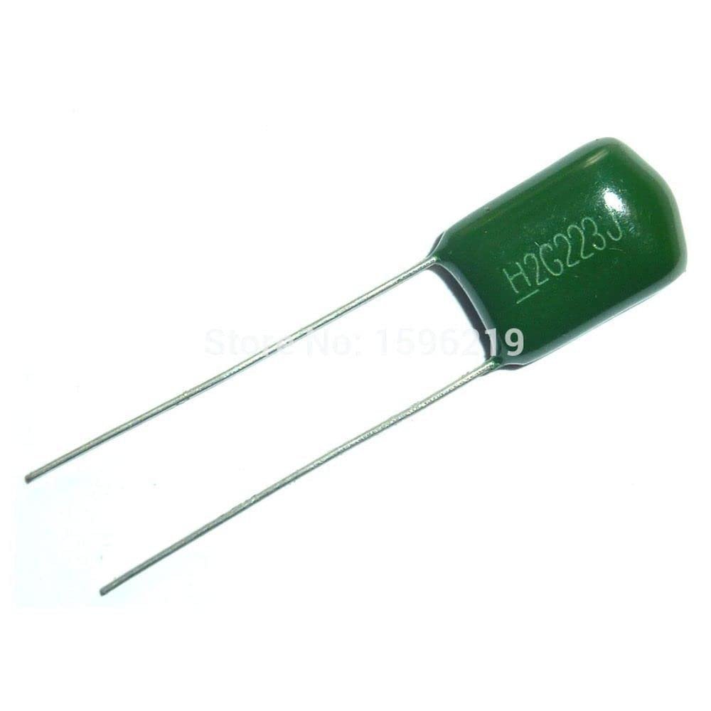 100pcs Mylar Film Capacitor 400V 2G223J 0.022uF 22nF 2G223 5% Polyester Film Capacitor