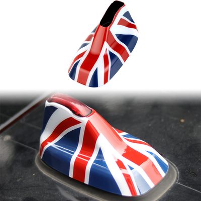 Antenna Cover Trim Cap Union Jack UK Flag ABS Sticker for Mini Cooper ONE S JCW F54 Clubman / F60 Countryman (Union Jack Red/Blue,F54 F60 Only)