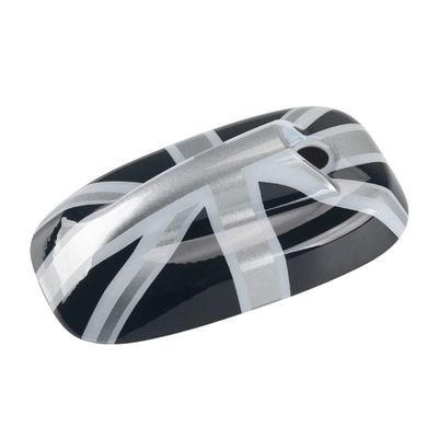 Antenna Cover Trim Cap Union Jack UK Flag ABS Sticker for Mini Cooper ONE S JCW F55 Hardtop / F56 Hatchback (Union Jack Gray/Black,F55 F56 Only)