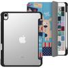 DuraSafe Cases for iPad Air 6th Air 11 2024 Air 5th 2022 Air 4th 2020 Gen [iPad Air 6/5 / 4/11 ] A2316 MM6R3LL/A MM6T3LL/A TPU Corner PC Transparent Case Pencil Holder - Puppy Friend Print view 1
