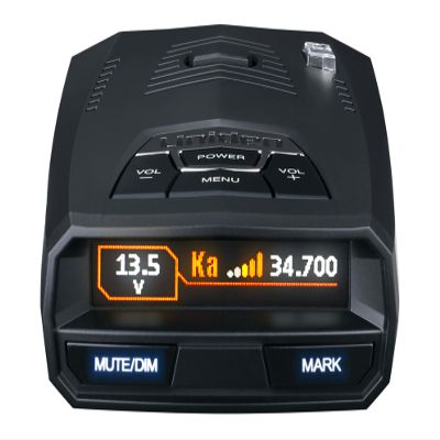 UNIDEN R4 Extreme Long-Range Laser/Radar Detector, Record Shattering Performance, Built-in GPS w/AUTO Mute Memory, Voice Alerts, Red Light & Speed Camera Alerts, Multi-Color OLED Display, Black
