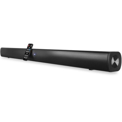 Pyle Wave Base Sound bar with Bluetooth for TV Tabletop Digital Audio Speaker System/Home Theater, Gaming, Projectors, with Remote Control, Inputs AUX, Optical in, USB - PSBV110B