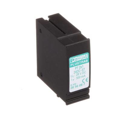 2856087, Surge Protection Plug, for The Base Element, 24VDC, 28VDC 20VAC, PT 2X1-24DC-ST