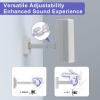 2 Pack Speaker Wall Mount Brackets for Bose UB-20, UB-20 Series II, Wall Mount Ceiling Bracket for Lifestyle 600 ST535 ST525 ST520 535III 525III CM520 SoundTouch JC-II AM6-V AM10-V AM10IV-White view 4