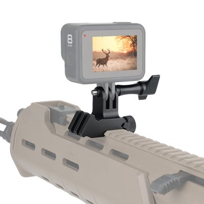 Hi-Precision Aluminum Universal Action Camera 1+1 Picatinny Rail Mount Holder for Airsoft Hunting Water Ball Paintball Toy Gun Pistol Video Recording
