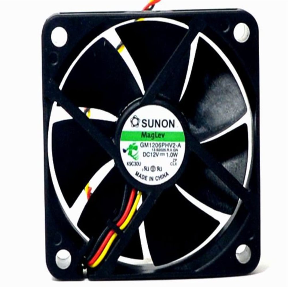 GM1206PHV2-A 60x60x15mm 12V 1.0W 3300RPM 18.6CFM 6CM 3-Wire Cooling Fan