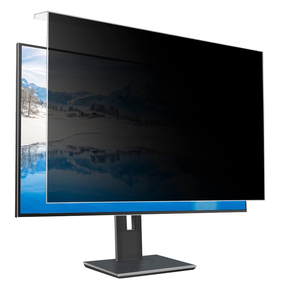 JCSKY Computer Privacy Protection Panel, Diagonally 17-32" Removable Acrylic Hanging Type Anti Blue Light Screen Protector for Hp/Dell/Asus/Acer/Sony/Samsung/Lenovo,24in(540340mm)
