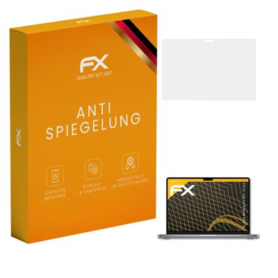 atFoliX Screen Protector compatible with Apple MacBook Pro 2021 14 inch Screen Protection Film, anti-reflective and shock-absorbing FX Protector Film (2X)
