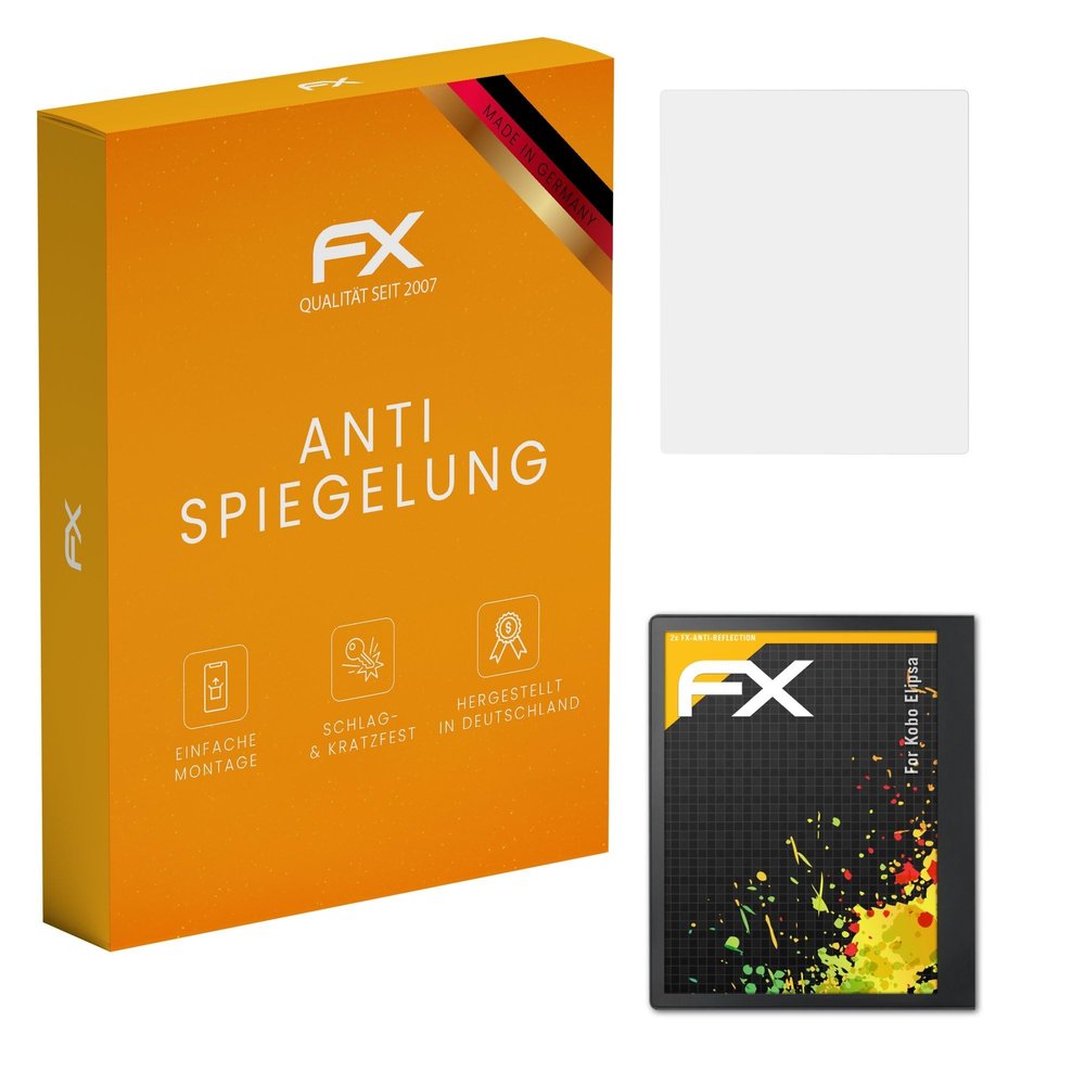 atFoliX Screen Protector compatible with Kobo Elipsa Screen Protection Film, anti-reflective and shock-absorbing FX Protector Film (2X)