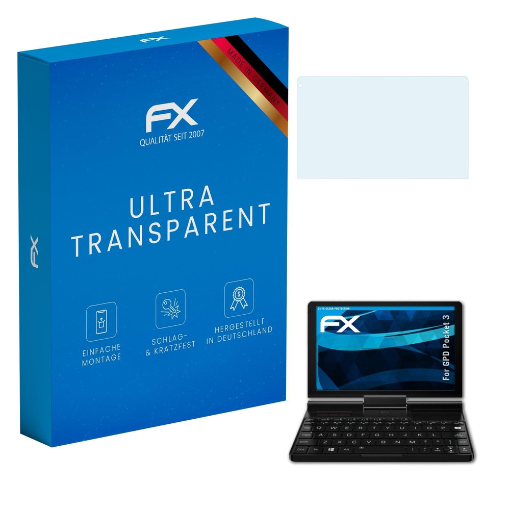 atFoliX Screen Protection Film compatible with GPD Pocket 3 Screen Protector, ultra-clear FX Protective Film (2X)