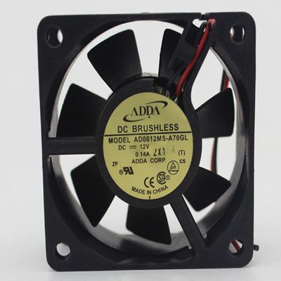AD0612MS-A70GL 60X60X25MM 12V 0.14A 1.68W 3500RPM 18CFM 6CM 2-Wire Cooling Fan