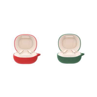 2 Pack DAYJOY Soft Silicone Protective Case Cover Compatible with Anker Soundcore Life P3 Earphone, Protective Skin Sleeve with Carabiner for Soundcore Life P3 (red+Green)