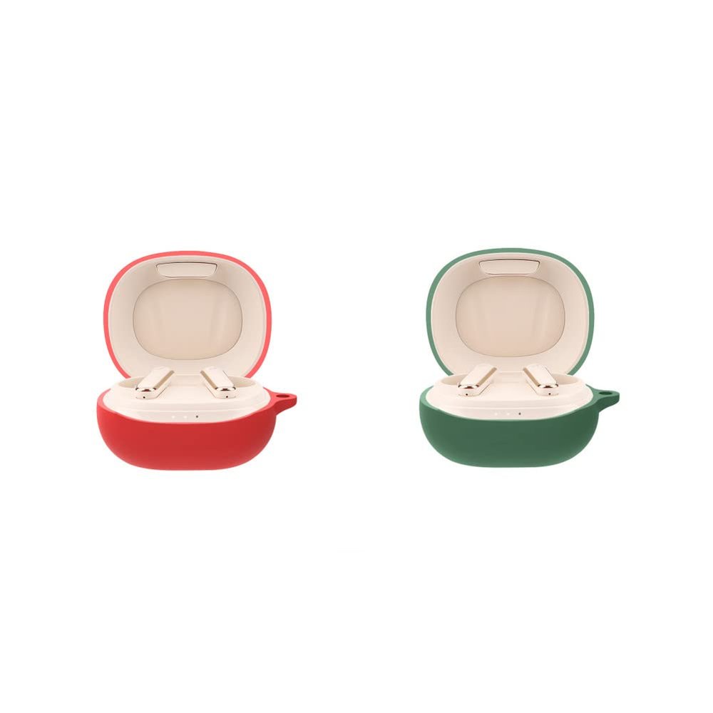 2 Pack DAYJOY Soft Silicone Protective Case Cover Compatible with Anker Soundcore Life P3 Earphone, Protective Skin Sleeve with Carabiner for Soundcore Life P3 (red+Green)