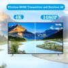 Wireless HDMI Transmitter and Receiver,Wireless HDMI 4k Extender Kit, HDMI Adapter Support 4K@30Hz, Support 2.4/5GHz Player Streaming Video/Audio from Laptop/PC/Phone to HDTV/Projector/Monitor(Silver) view 4