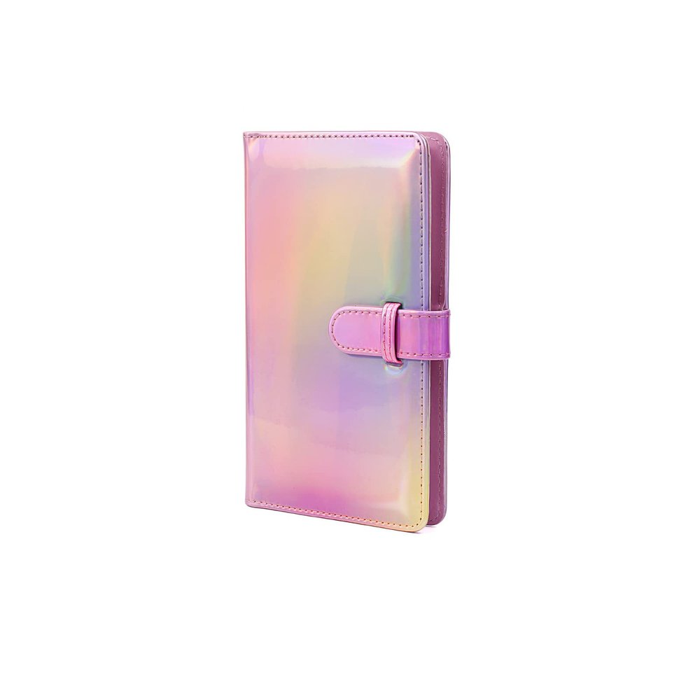 3 Inch 96 Pockets Pattern Printed Photo Album Mini Picture Compatible with Fujifilm Instax Polaroid Mini 11/8/9/7s/25/70/90 Instant Camera Name Card Holder (Dazzle Pink)