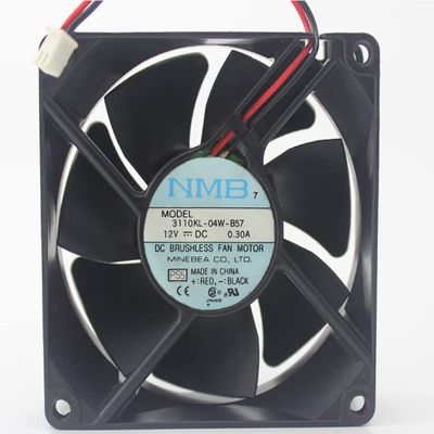 3110KL-04W-B57 80x80x25mm 12V 0.3A 3.6W 3000RPM 36.6CFM 2-Wire Cooling Fan