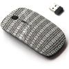 2.4G Wireless Mouse with Cute Pattern Design for All Laptops and Desktops with Nano Receiver - Black White view 1