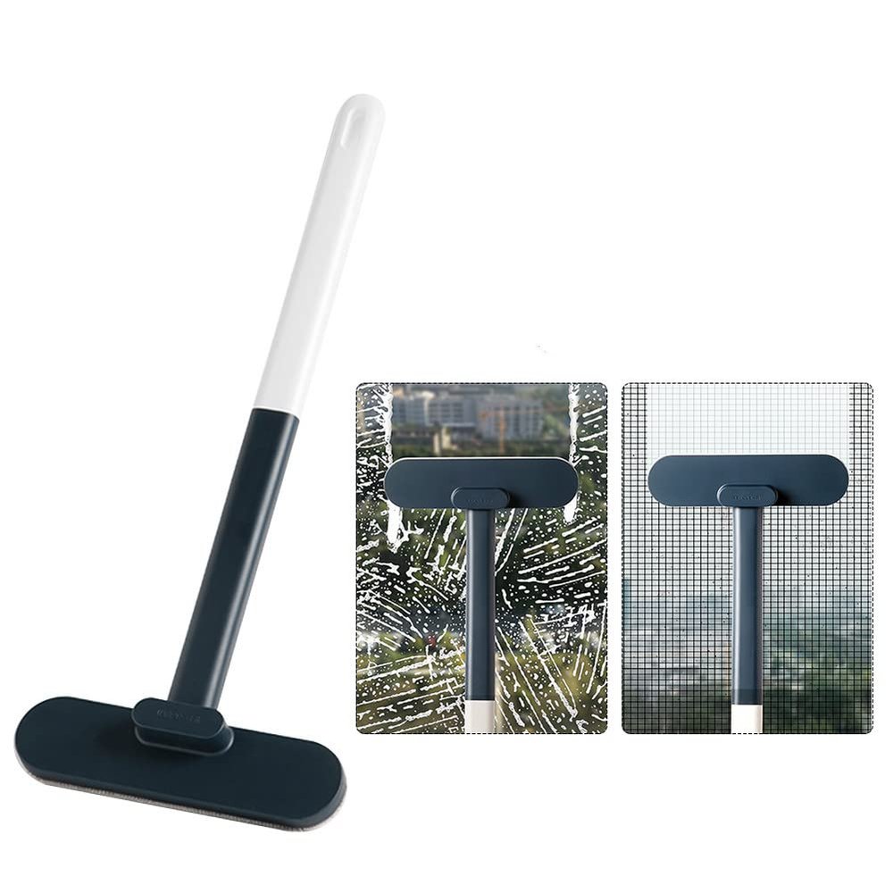 Versatile Handheld Window Screen Cleaning Brush: Dual-Purpose (Wet & Dry) Tool for Windows, Tile Grout, and Diverse Surfaces - Durable Design for Deep, Effective Cleaning (Blue)