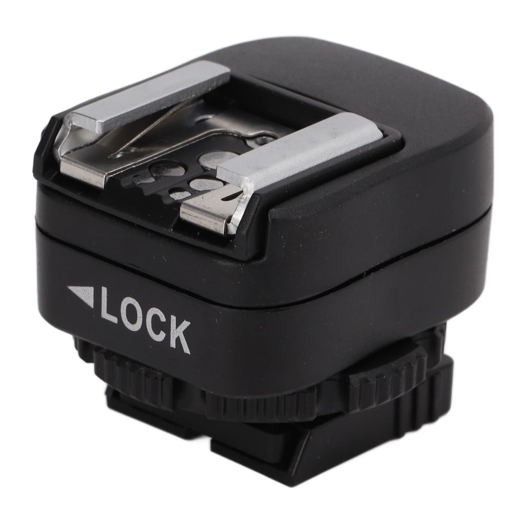 VBESTLIFE Hot Shoe Adapter for A7, A7C, A7R, A7RII, A7MII, A7RIII, A7MIII, A7IV, A7RIV, A7RIVA, A9, A9II, A6400, A6300, A6500 with PC Sync Port, Black Plastic