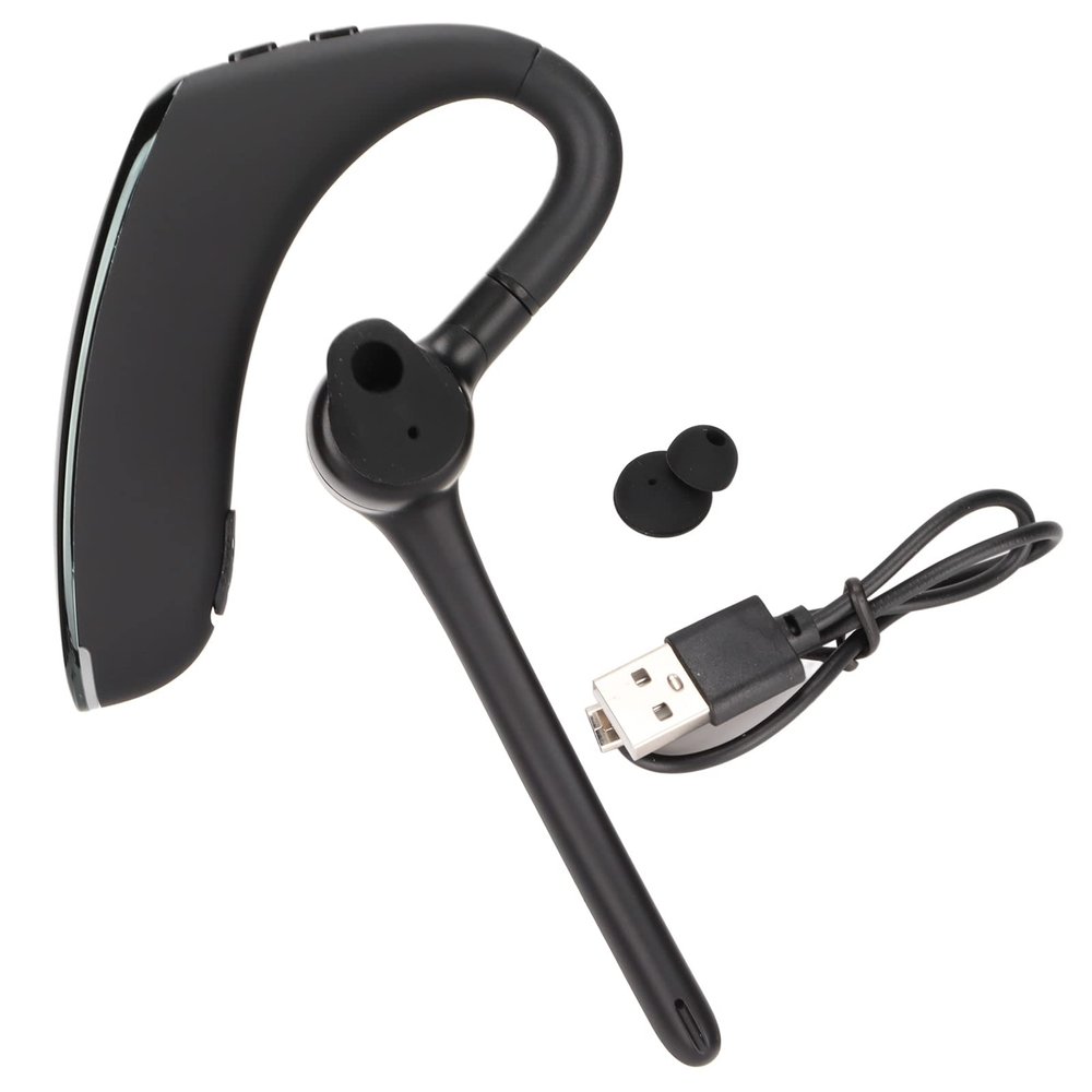 Single Ear Hanging Headphones, Bluetooth Headphones F910 Wrap Around Earphones Bluetooth 5.0 Single Ear Business Headphones with Noise Cancelling Microphone, for Sports