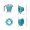 4 Pcs Drain Pipe Hose Seal Deodorant Silicone Plug, Washing Machine Drain Hose Seal Plug, for Bathroom Kitchen Laundry Pipe Sewer Seal(Blue) view 3