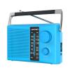 LEOTEC AM/FM Radio with Best Reception, AC or Battery Operated Portable Radio with Big Speaker, Large Tuning Knob, Clear Dial, Earphone Jack for Gift, Elder, Home (Blue) view 1