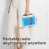 LEOTEC AM/FM Radio with Best Reception, AC or Battery Operated Portable Radio with Big Speaker, Large Tuning Knob, Clear Dial, Earphone Jack for Gift, Elder, Home (Blue) view 4