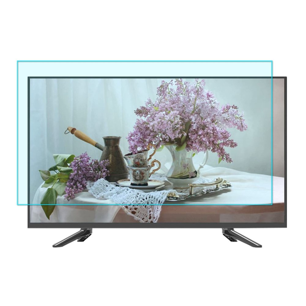AIZYR TV Screen Protector/Blue Light Filter Film, Anti-Glare/Anti-Scratch TV Screen Protector Relieve Eye Strain - Easy Install - No Bubbles,50 in 1095 X616mm