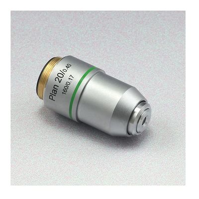 Microscope Kit 4X 10X 20X 40X 60X 100X RMS Thread 160/0.17, Biological Microscope Plan Objective Lens Microscope Lens Adapters (Color : Type A 20X)
