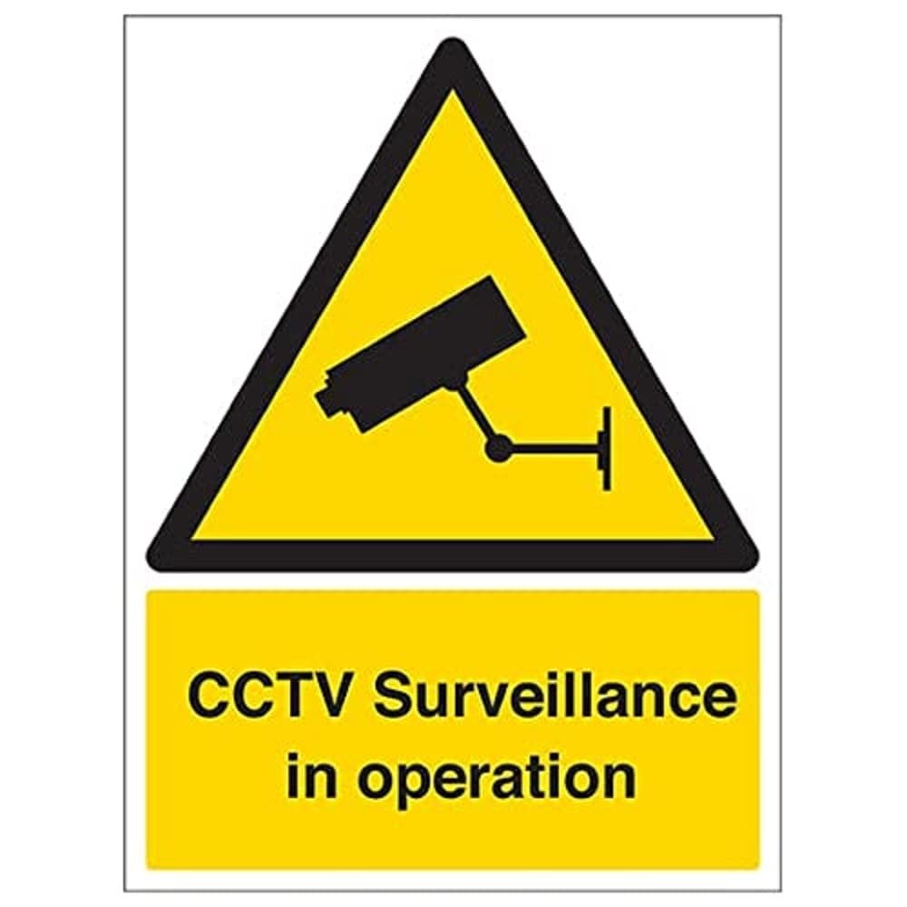 Warning Security - CCTV Surveillance In Operation - 300 X 400mm