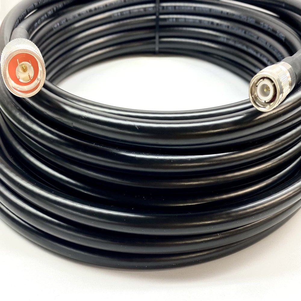 Custom Cable Connection 10 Foot TNC Male to N Male LMR400 Times Microwave 50 Ohm Coax Low Loss Antenna Cable for Ham Radio, WLAN, CB Radio and WiFi Antenna Feeders