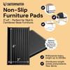 CasterMaster Rectangular Rubber Pads - 2x4 in Black, 4 Pack view 2