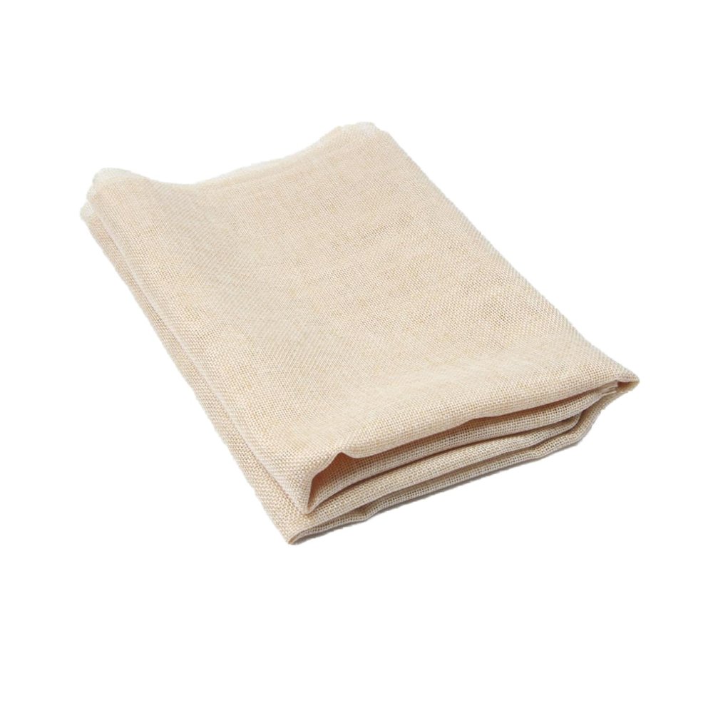 Flushbay Speaker Grill Cloth Linen Single Layer Speaker Fabric Protective Dustproof Mesh Cloth Stereo Fabric Replacement for Home Stage Speakers, Media Cabinet, KTV Box-Two Layers(100 * 146cm-Beige)