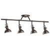 Bailey Street Home 4 Light Fixed Rail with Vintage Industrial Inspirations 11.25 inches Tall by 5.5 inches Wide-Polished Nickel Finish Vintage Industrial Rail Light 147-Bel-555168 view 3