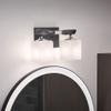 2 Light Soft Vanity Light Damp Location Rated with Soft Contemporary Style 7.75 inches Tall By 13.5 inches Wide-Brushed Nickel Finish Soft Contemporary Wall Mt Bath 2 Arm 147-Bel-4187601 view 2