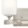 2 Light Soft Vanity Light Damp Location Rated with Soft Contemporary Style 7.75 inches Tall By 13.5 inches Wide-Brushed Nickel Finish Soft Contemporary Wall Mt Bath 2 Arm 147-Bel-4187601 view 3