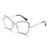 willochra Diamond Cat Eye Bifocal Blue Light Blocking Reading Glasses for Women, round Computer Readers Eye Strain adjustable Reader (silver white, 0 magnification) view 1