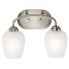 Bailey Street Home 2 Light Vanity Light 10.25 inches Tall by 14.5 inches Wide-Brushed Nickel Finish-Clear Seeded Glass Color Traditional Wall Mt Bath 2 Arm 147-Bel-4402472 view 3