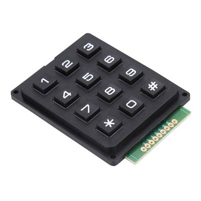 Dpofirs 3x4 Mini Universal Keypad Module for Single Chip Microcontroller, 12 Keys Portable External Keypad, Numeric Keypad Module for Projector Controller
