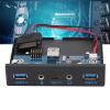 4071-3008 Soft Drive Front Panel 5Gbps, 3.5Inch USB 3.1 Floppy Disk Drive Front Panel, Type C Interface Plugged, High Fidelity Audio Interface with a Separate Switch view 4