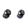 2 Pack DAYJOY Soft Silicone Protective Case Cover Compatible with SoundPEATS TrueAir2/2+ Earphone, Protective Skin Sleeve with Carabiner for SoundPEATS TrueAir2/2+(Black+Blue) view 1