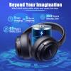 BERIBES Bluetooth Headphones Over Ear, 65H Playtime and 6 EQ Music Modes Wireless Headphones with Microphone, HiFi Stereo Foldable Lightweight Headset, Deep Bass for Home Office Cellphone PC Ect. view 3