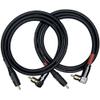 CNCESS CESS-167-3f RCA Right Angle to Straight Type Male to Male Preamp Jumpers Patch Cable, 2 Pack (3 Feet) view 1