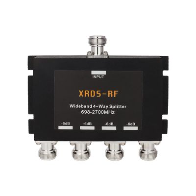 Wide-Band 4 Way Splitter N Type Female-50 Ohm Cellular Signal Splitter for 4G/LTE System by XRDS-RF (NOT for TV)