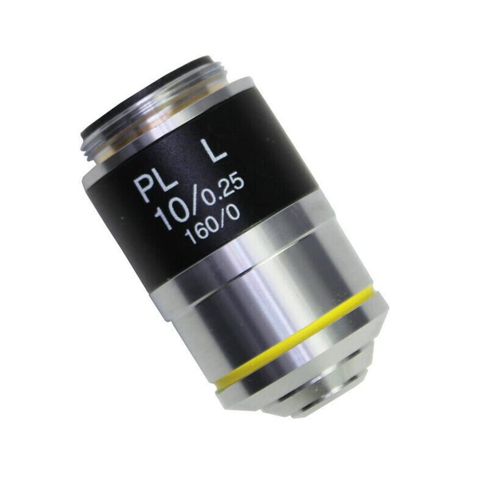 TYZK Microscope Kit Microscope Plan Achromatic Objective Lens Long Working Distance 5X 20X 50X 80X 100X Microscope Lens Adapters (Magnification : 10X)