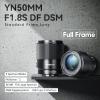Yongnuo YN50MM F1.8S Lens for Sony E Mount, F1.8 Large Aperture Auto Focus, 50mm Full Frame Standard Prime Lens view 2