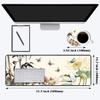 Desk Pad Mat Gaming Mouse Pads with Coasters, Office Desk Mat 31.5" 15.7" Large Gaming Mouse Pad Durable Extended Computer Mouse Pad for Office & Home (Watercolor Painting Lotus & Butterfly) view 2