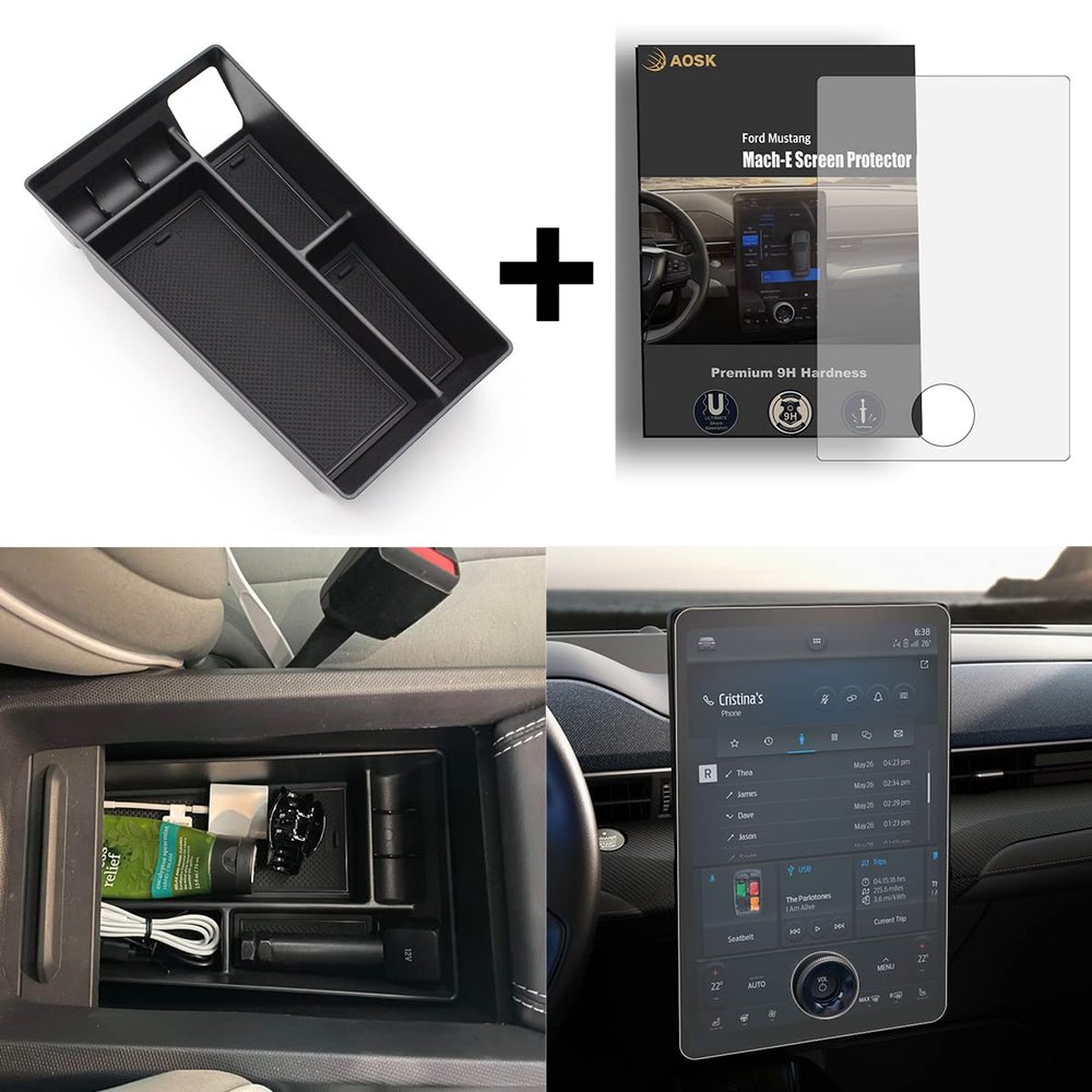 AOSKonology AOSK Mach-E [ Armrest Storage Box ] + [ Matt Screen Protector ]