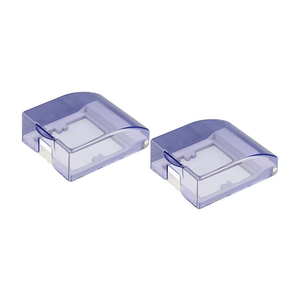 Cabilock 2pcs Socket Protective Covers Plastic Shells for Bathroom Kitchen Splash Socket Protectors Easy Installation Multi-Purpose Use