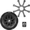 KICKER Subwoofer and Grille Package of 2 Items: 12" Comp Subwoofer SVC 4-ohm with ABS Grille - 43C124 Sub & GR120 Grill view 1